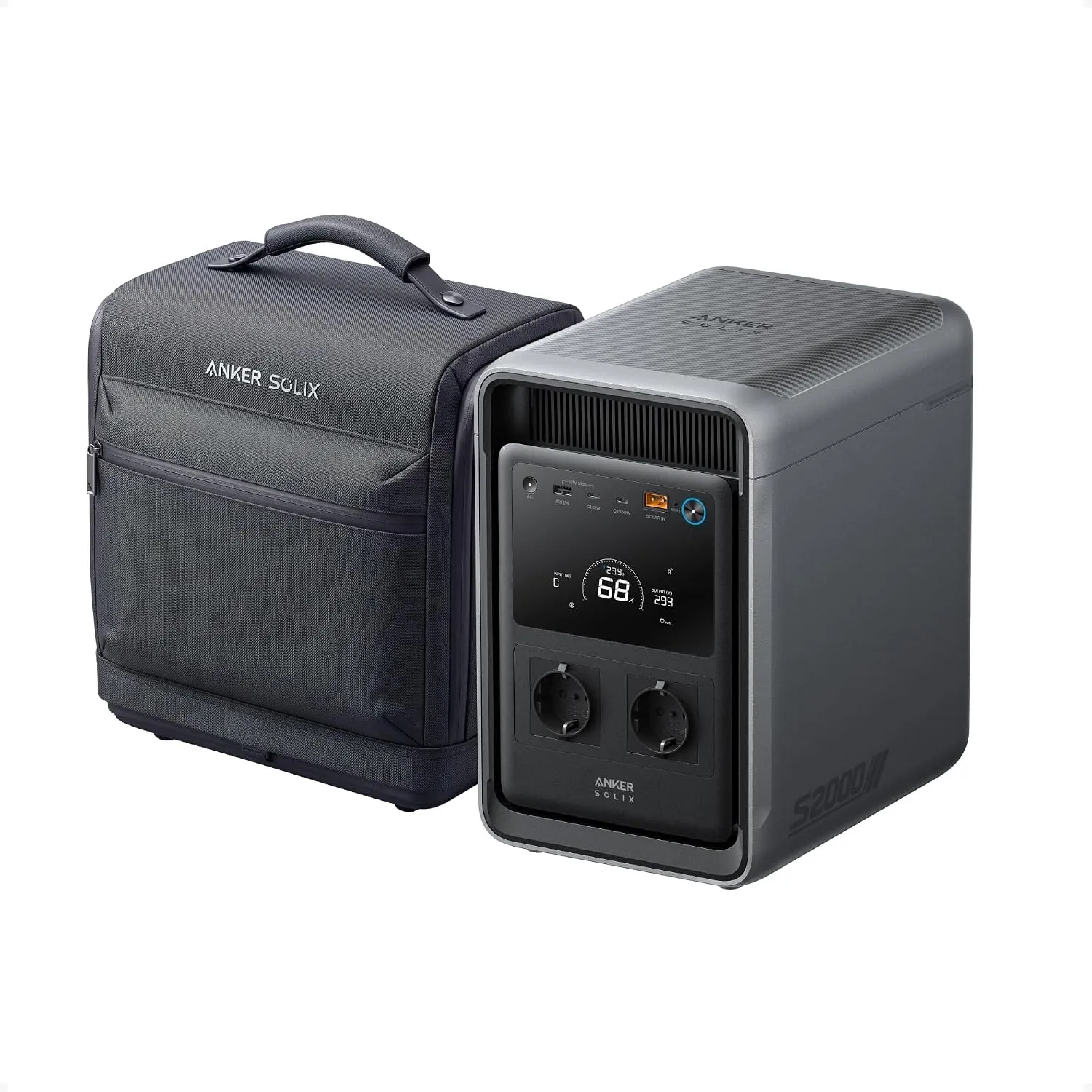 Anker SOLIX S2000 Powerstation mit wasserdichter Tasche, 2.010Wh