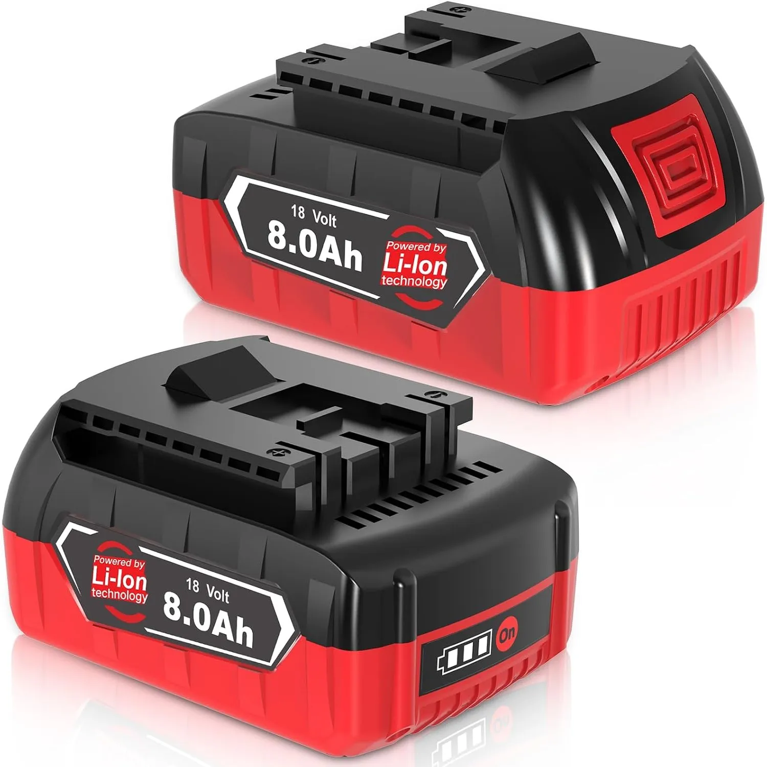 2X 8.0Ah GBA Ersatzakku für Bosch Akku 18V 8Ah Kompatibel für Bosch Professional 18V System Akku-Werkzeuge Nicht kompat…