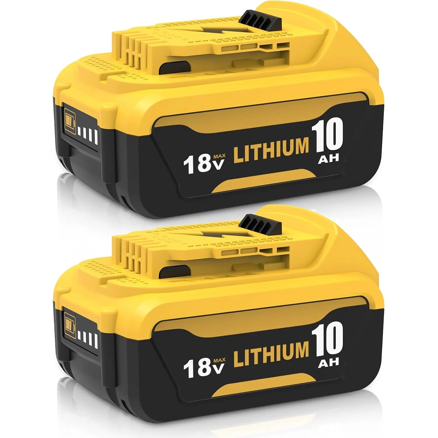 2 Stück 10.0Ah Ersatzakku für Dewalt Akku 18V DCB184