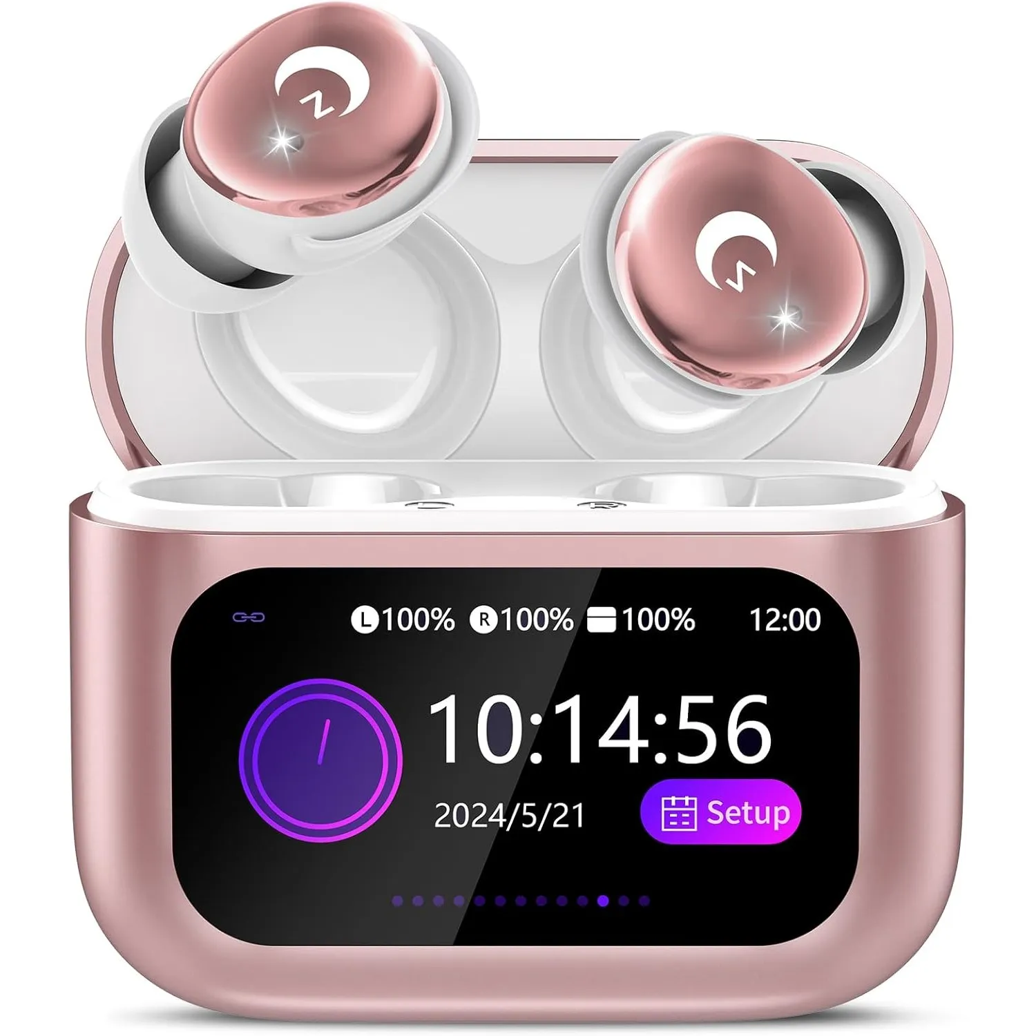 VEKJ Bluetooth Kopfhörer In Ear Mini 48 Std Schlafkopfhörer mit Touchscreen