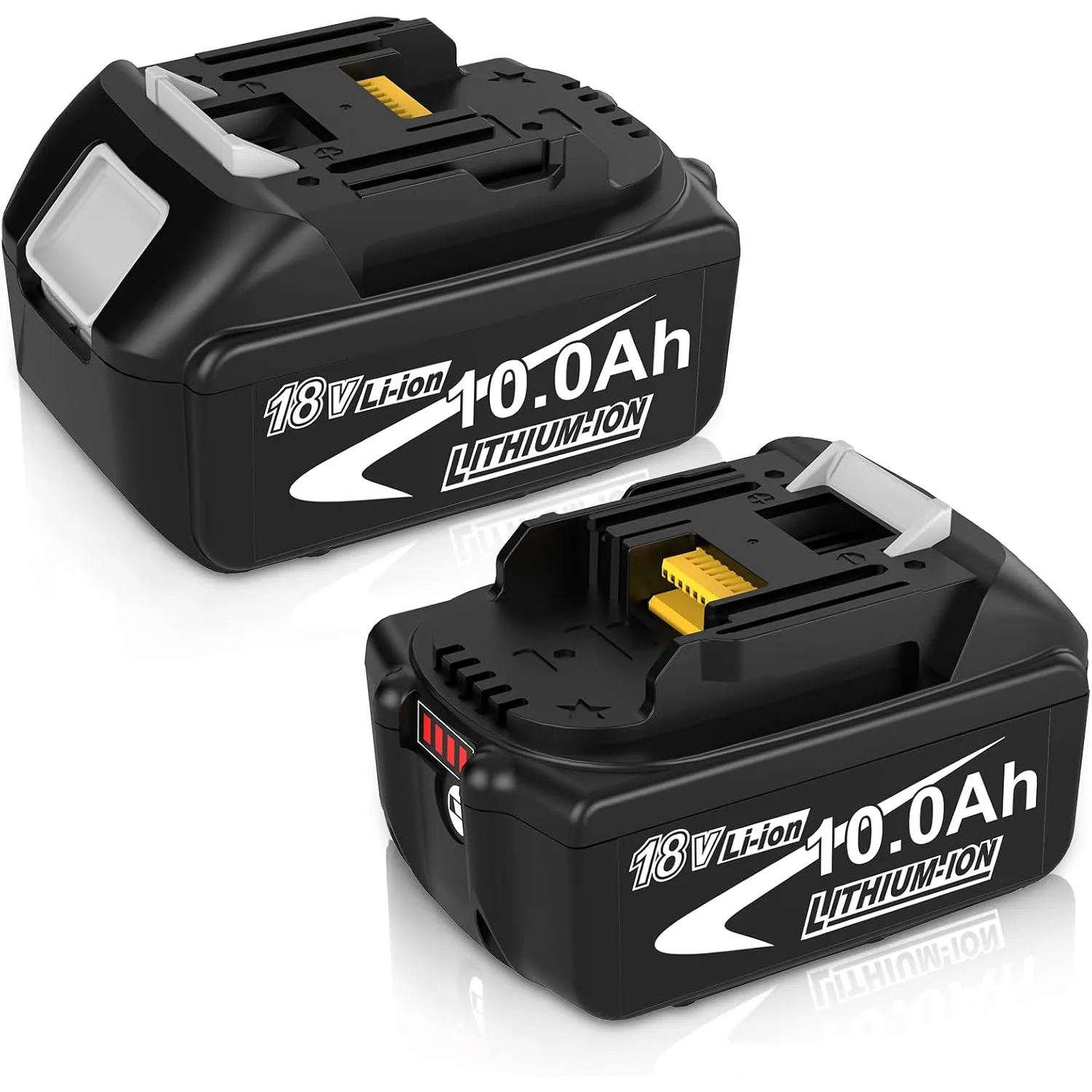 2X10000 mAh Kompatibel mit Makita Akku 18V BL1850B BL1860B BL1840B, Akku kompatibel mit Makita Ladegerät 18V DC18SD, DC…