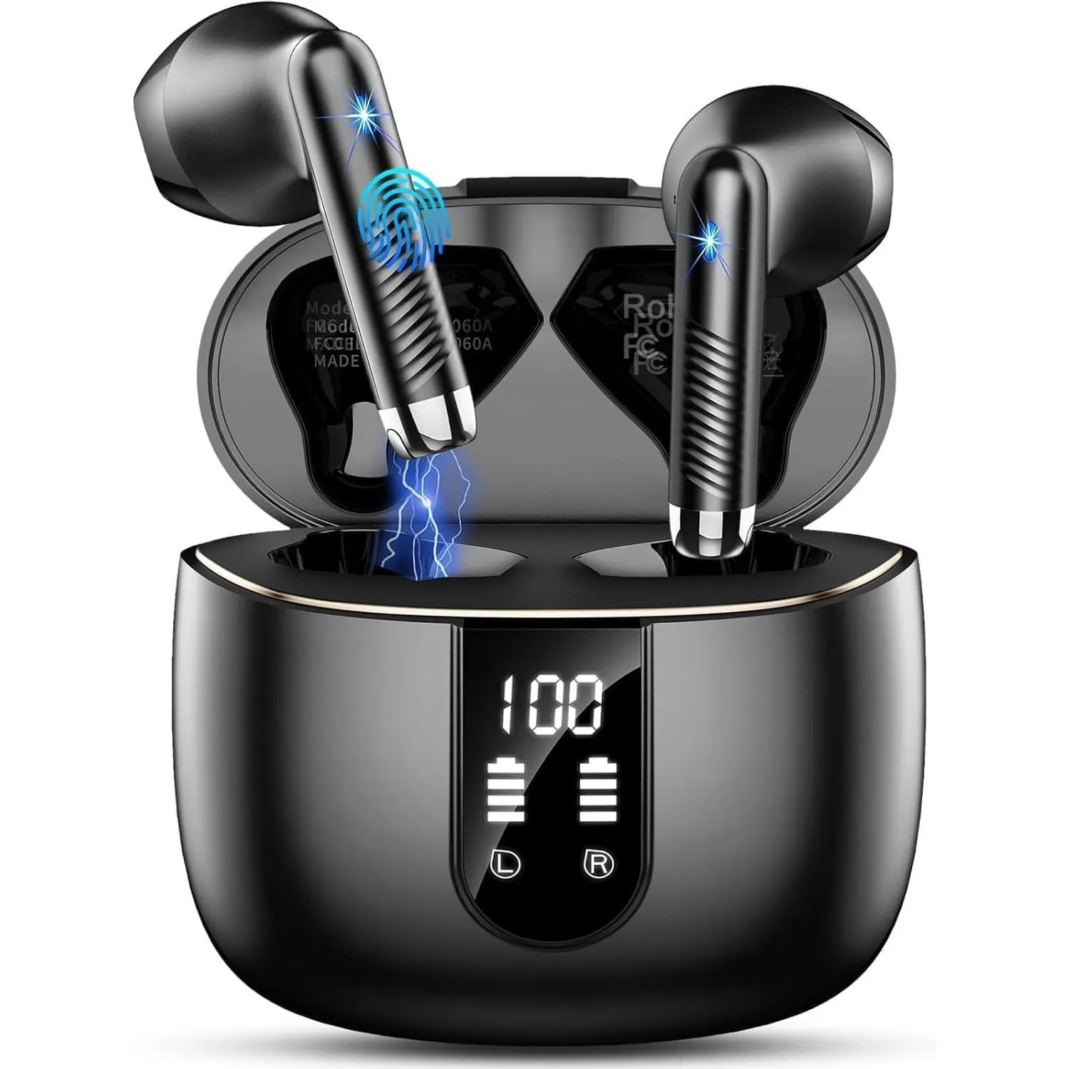 Drsaec Bluetooth Kopfhörer Kabellos mit App EQ, 6D Tiefbass In Ear Ohrhörer