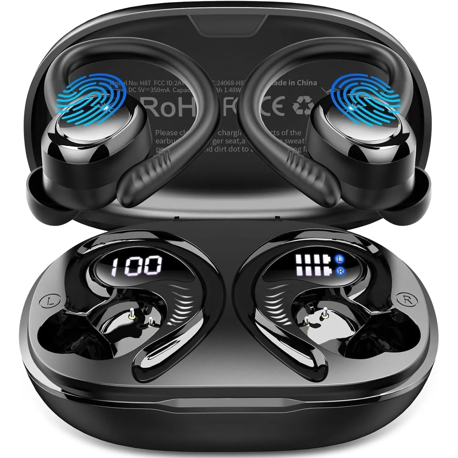 2026 Kopfhörer Kabellos Bluetooth 5.4 Kopfhörer In Ear Sport, 6D Stereo