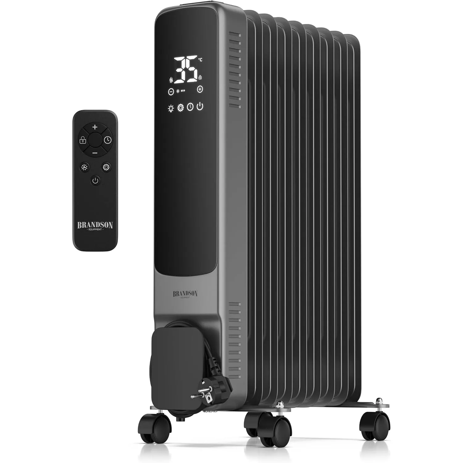Brandson – Ölradiator 2000 Watt ECO Design – energiesparend - Temperatur 5 bis 35 °C mit Thermostat – für große Räume -…