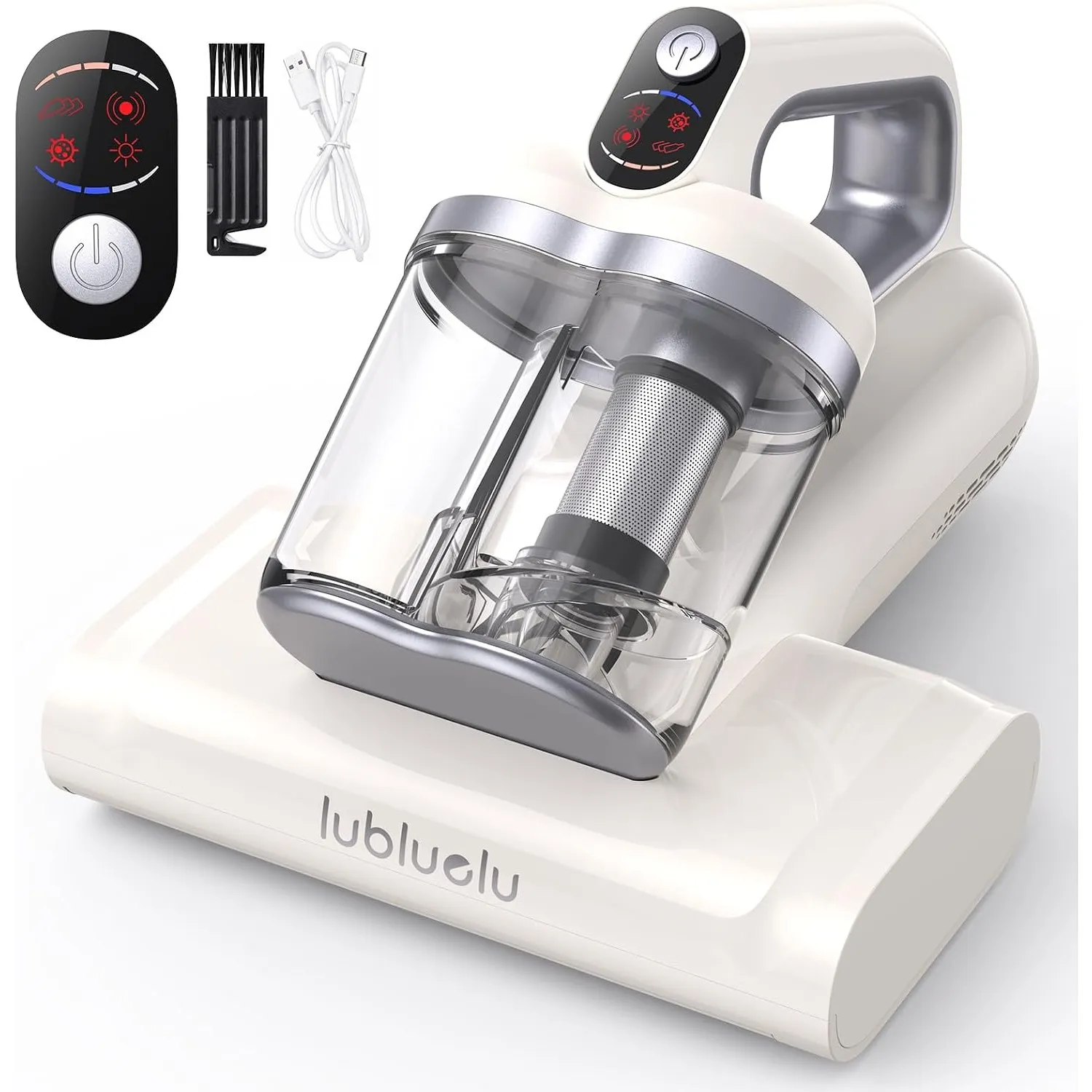 Lubluelu Kabelloser Milbensauger 20 kPa, 65.000 Schläge/min, UV-C-Licht