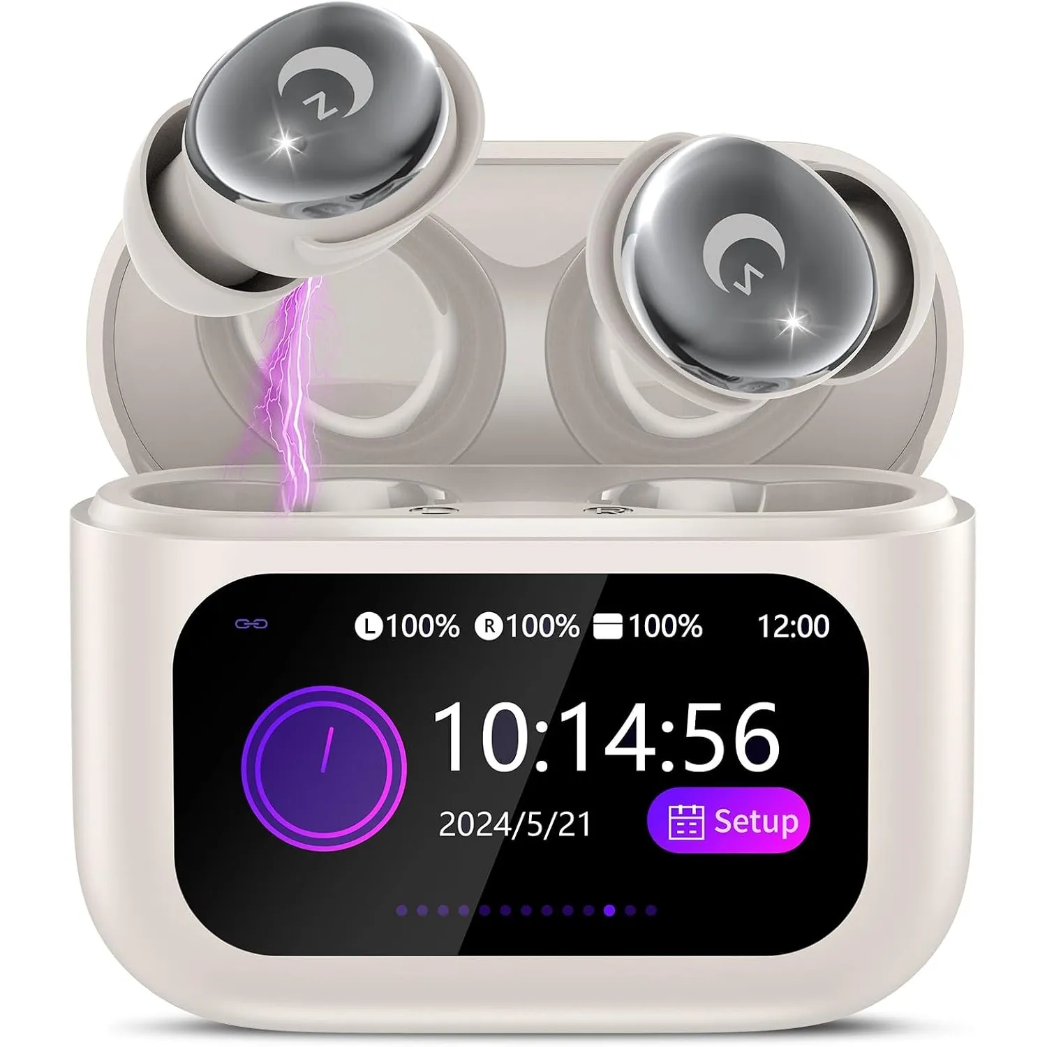 VEKJ Bluetooth Kopfhörer In Ear Mini 48 Std Schlafkopfhörer mit Touchscreen