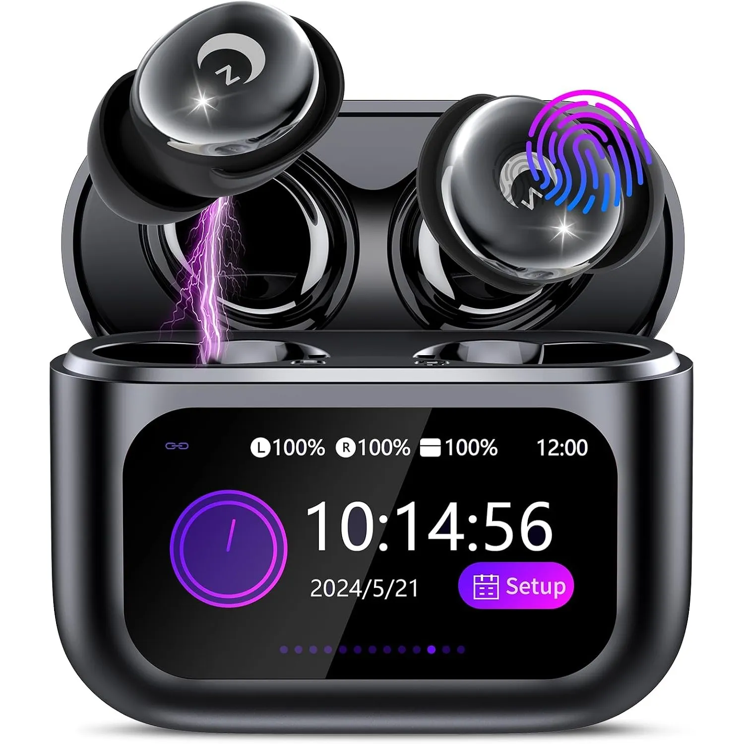 VEKJ Bluetooth Kopfhörer In Ear Mini 48 Std Schlafkopfhörer mit Touchscreen